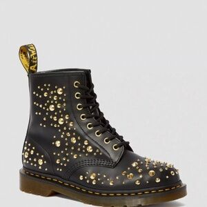 1460 MIDAS SMOOTH LEATHER GOLD STUDDED BOOTS